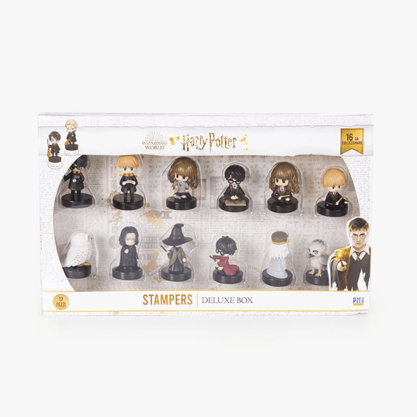 HARRY POTTER – Stampers Deluxe Box – Set 12 Figuras 3D con Sellos Coleccionables