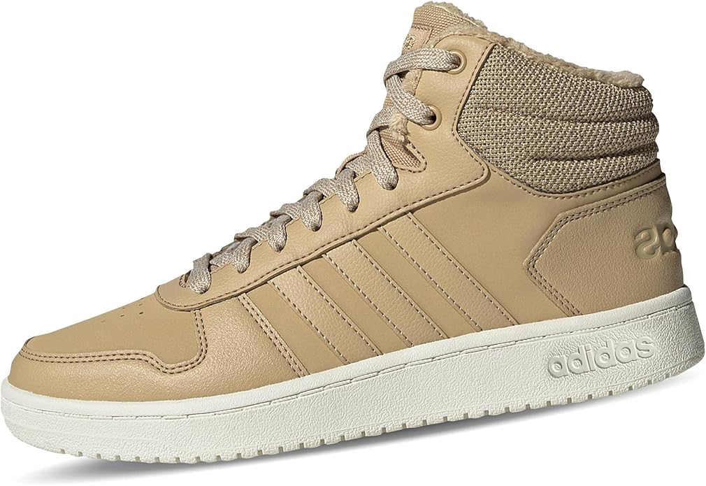 ADIDAS – Zapatillas Adidas Hoops 2.0 Mid Mujer Beige GZ8039 – Zapatillas Invierno Cálidas - Imagen 8