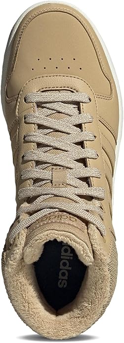 ADIDAS – Zapatillas Adidas Hoops 2.0 Mid Mujer Beige GZ8039 – Zapatillas Invierno Cálidas - Imagen 7