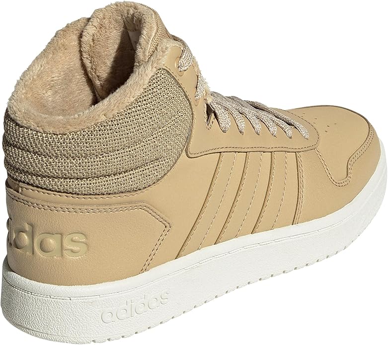 ADIDAS – Zapatillas Adidas Hoops 2.0 Mid Mujer Beige GZ8039 – Zapatillas Invierno Cálidas - Imagen 6