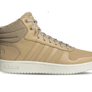 ADIDAS – Zapatillas Adidas Hoops 2.0 Mid Mujer Beige GZ8039 – Zapatillas Invierno Cálidas
