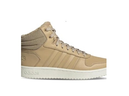 ADIDAS – Zapatillas Adidas Hoops 2.0 Mid Mujer Beige GZ8039 – Zapatillas Invierno Cálidas - Imagen 2