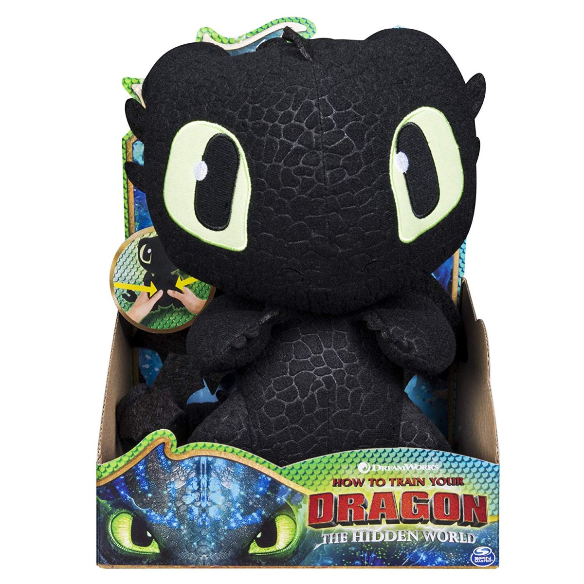DREAMWORKS – Dragons Toothless Squeeze & Growl – Peluche con Sonidos 25 cm - Imagen 5
