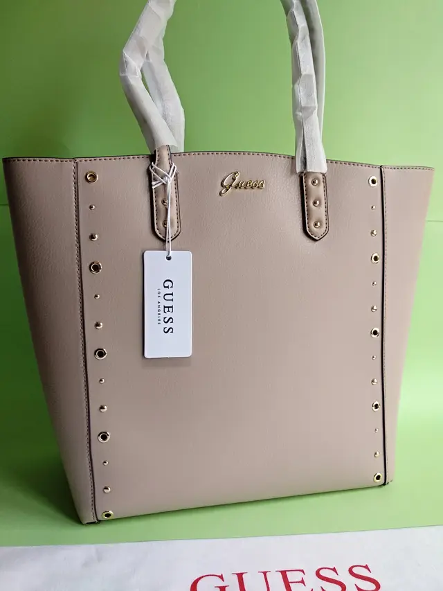 GUESS – Bolso Mujer de Hombro Leticia Tote Grande Beige Crudo Oferta Regalo Elegante - Imagen 6