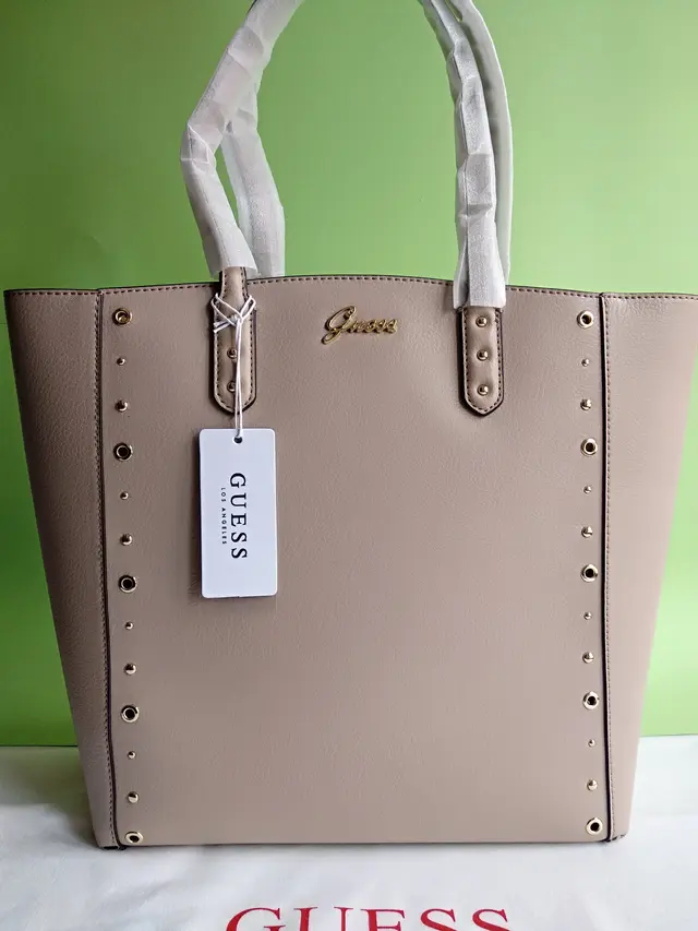 GUESS – Bolso Mujer de Hombro Leticia Tote Grande Beige Crudo Oferta Regalo Elegante - Imagen 7