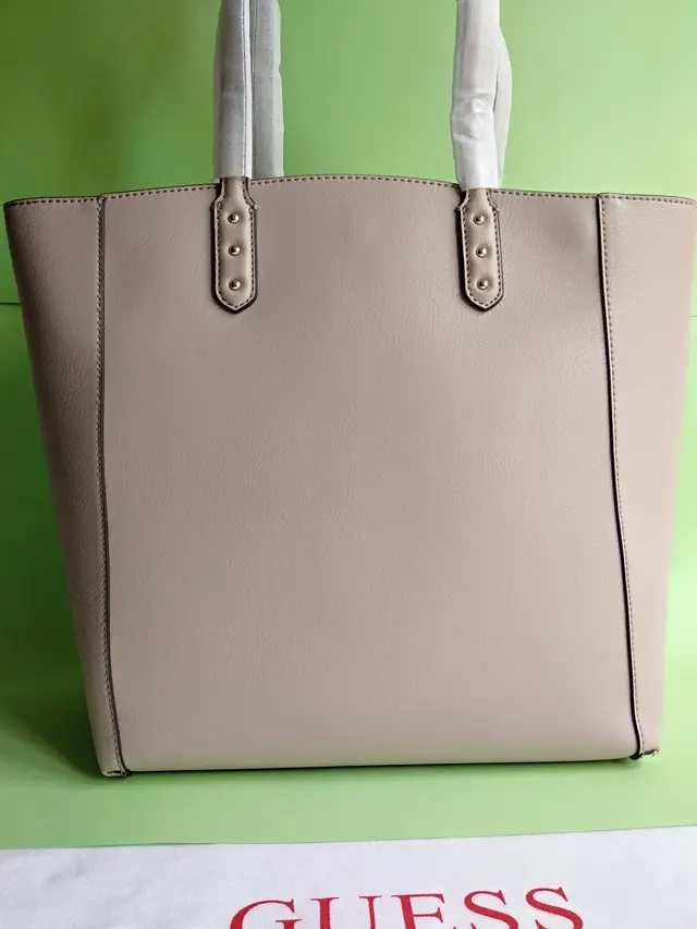 GUESS – Bolso Mujer de Hombro Leticia Tote Grande Beige Crudo Oferta Regalo Elegante - Imagen 8