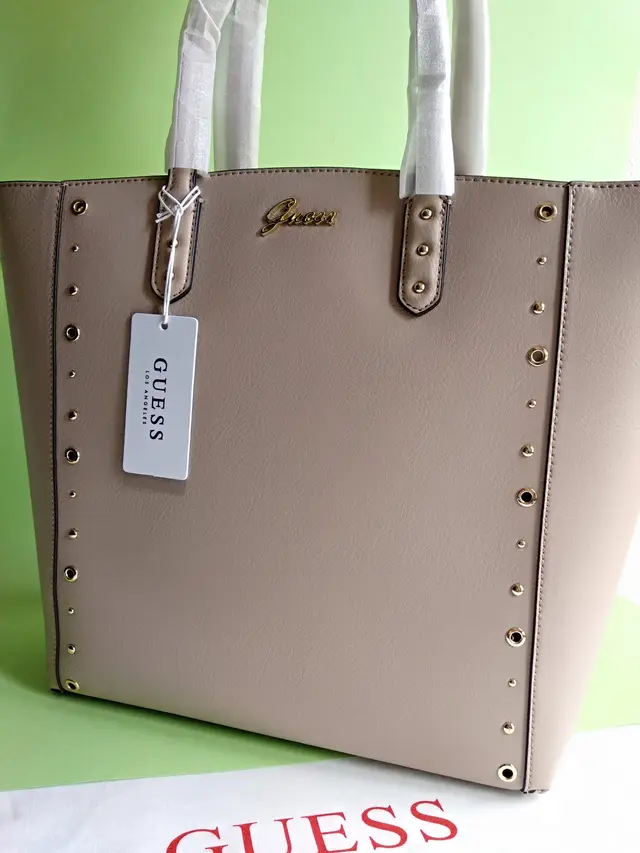GUESS – Bolso Mujer de Hombro Leticia Tote Grande Beige Crudo Oferta Regalo Elegante - Imagen 9