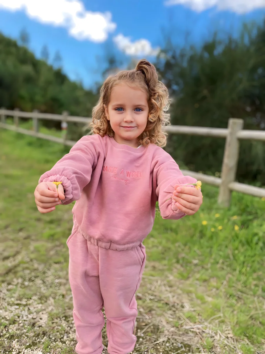Sudadera de niña rosa Wish | Sin capucha - Imagen 5