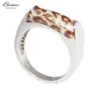 Sortija en Plata y Leopardo