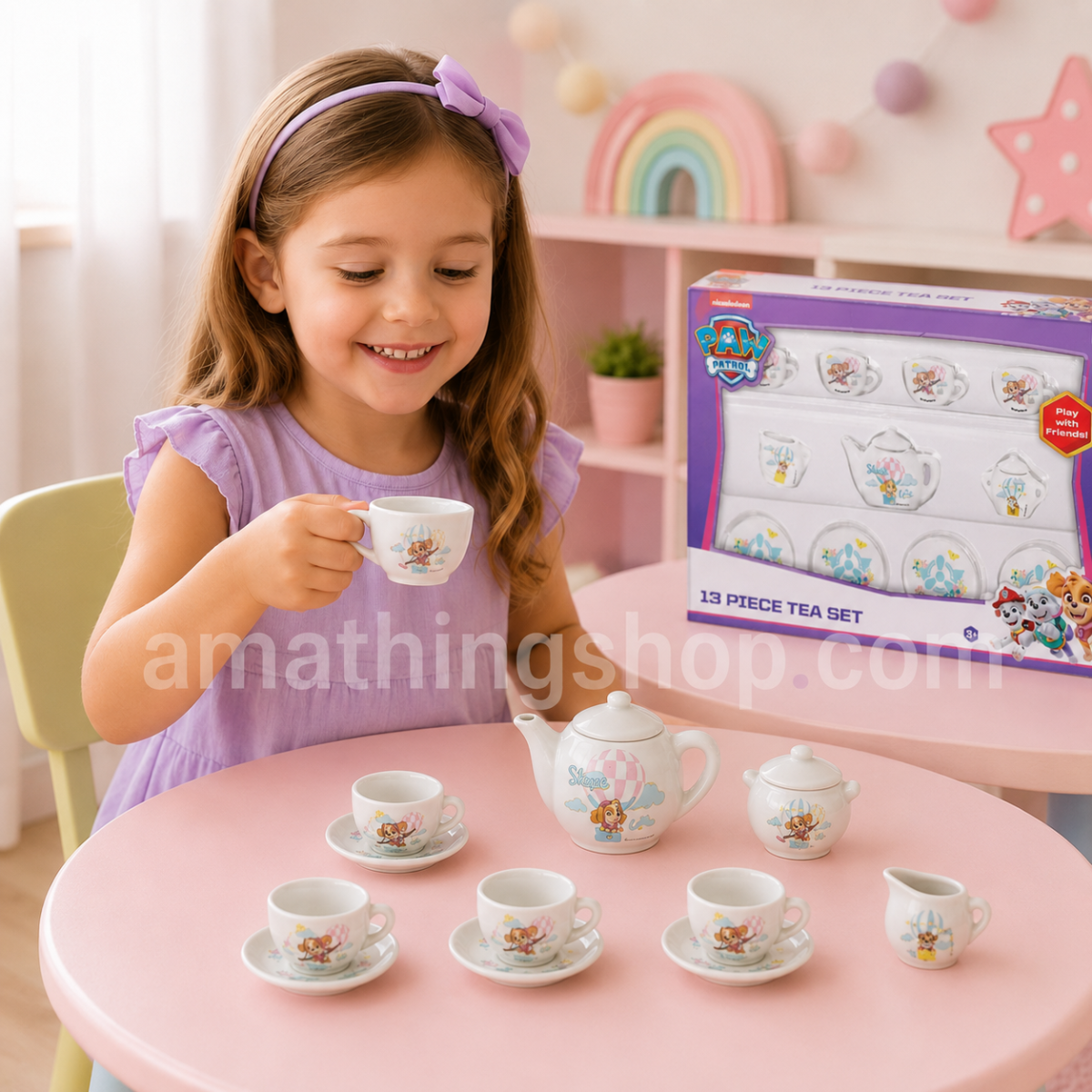 PAW PATROL – Juego de Té 13 Piezas Patrulla Canina Infantil 3+ - Imagen 4