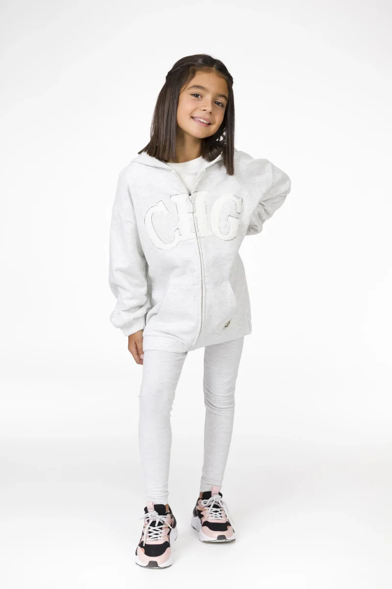 Legging de niña gris | Cintura elástica - Imagen 5
