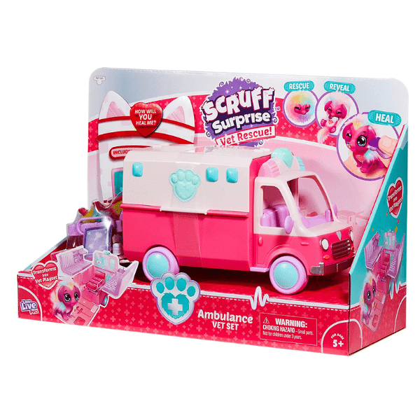 LITTLE LIVE PETS – Scruff Surprise Vet Rescue Ambulancia Playset Niña 5+ Mascota Exclusiva - Imagen 9