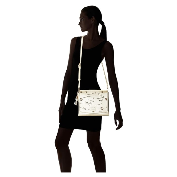 DESIGUAL – Bolso Bandolera Desigual Mujer Beige Dorado Ligero para Viajar y Día a Día - Imagen 7