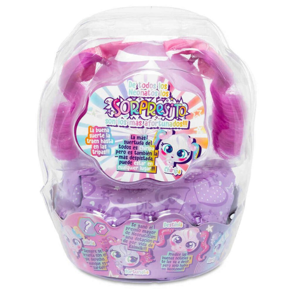 DISTROLLER – Muñeco Distroller Sorpresito Fortunata Lila 9 cm con 13 Piezas D993007 - Imagen 9
