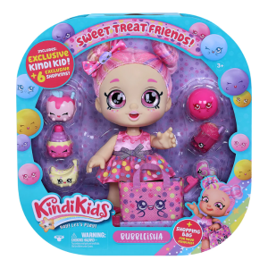 KINDI KIDS – Bubbleisha Sweet Treat Friends Muñeca Coleccionable con 6 Shopkins