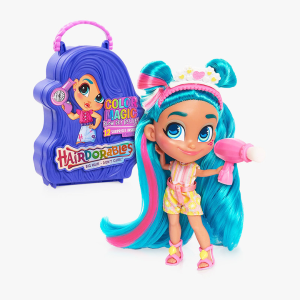 HAIRDORABLES – Cofre Sorpresa Color Magic Blow Dry Besties Muñeca con Accesorios 13 Piezas