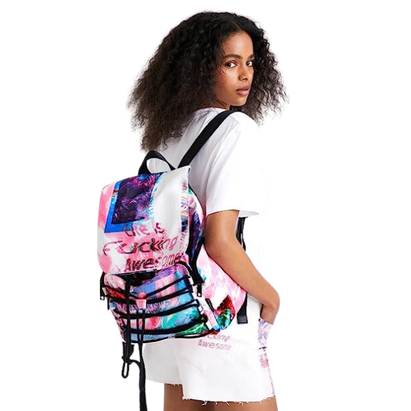 DESIGUAL – Mochila Multicolor Original para Mujer Adulta Desigual Helsinki Grande 22WAKA31 - Imagen 6