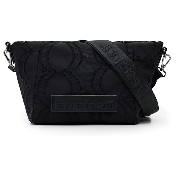 DESIGUAL – Bolso Bandolera Bag Bubbles Amber Negro Pequeño 22WAXA75 Negro Elegante Versátil - Imagen 2