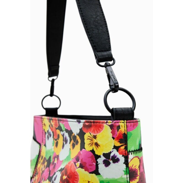 DESIGUAL – Bolso Bandolera Desigual Mika Butan Floral Mujer Grande Patchwork Shopper Multicolor - Imagen 9