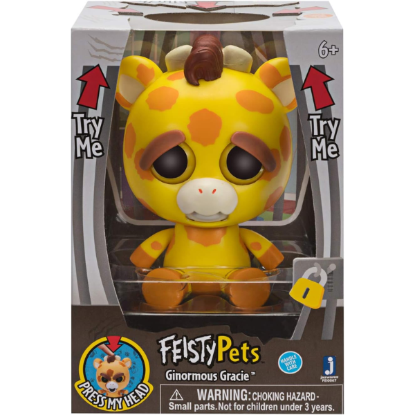 FEISTY PETS – Figura Ginormous Jirafa 4” Gracie 4″ Figura Interactiva Colección Niños Regalo Raro