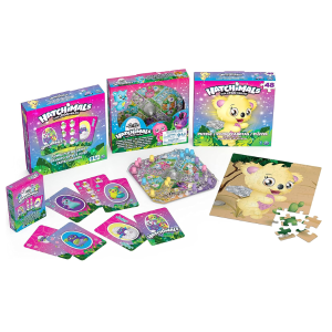 HATCHIMALS – Paquete De Juegos Hatchimals Set 3 Puzzle Cartas y Juego de Popper JR