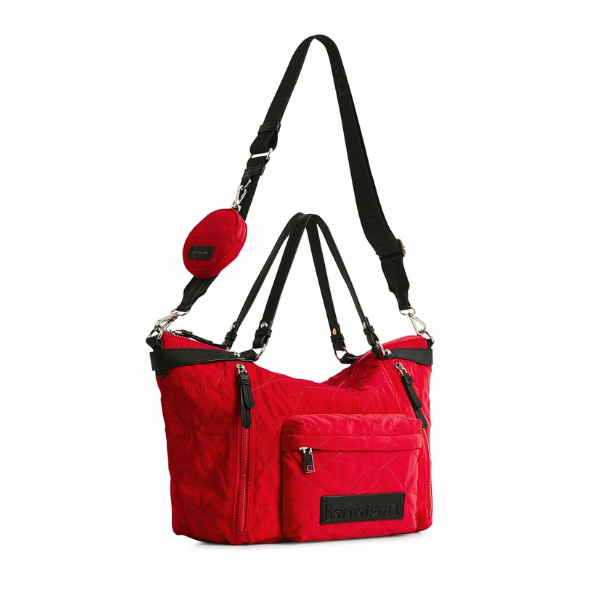 DESIGUAL – Bolso Desigual Rojo Prisma Libia Grande Bandolera 22SAXA32/3002 - Imagen 8