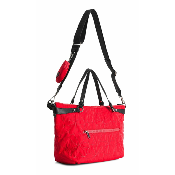DESIGUAL – Bolso Desigual Rojo Prisma Libia Grande Bandolera 22SAXA32/3002 - Imagen 6