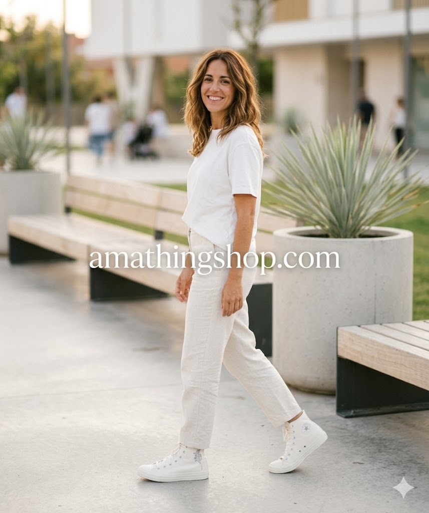 CONVERSE- Zapatillas Converse Chuck Taylor All Star High Blanca Mujer 39 Flores Plata Lona - Imagen 9