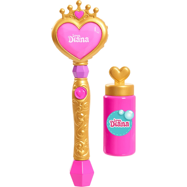 LOVE DIANA – Varita Mágica de Burbujas Rosa con Luz 30 cm Juguete Interactivo para Niñas - Imagen 3