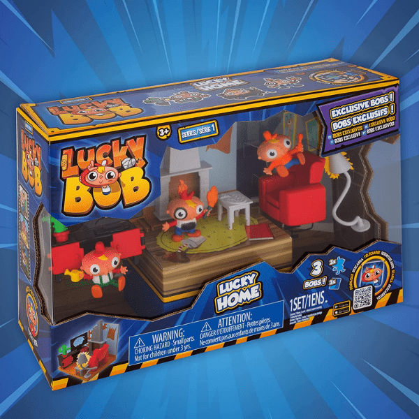 LUCKY BOB – Playset Lucky Bob Home Serie 1 con 3 Figuras y Accesorios Juguete Infantil - Imagen 3