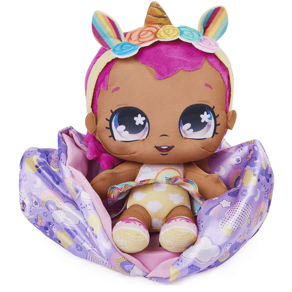 MAGIC BLANKET BABIES – Muñeca Bebé Sorpresa Lila – 80 sonidos y manta mágica - Imagen 3