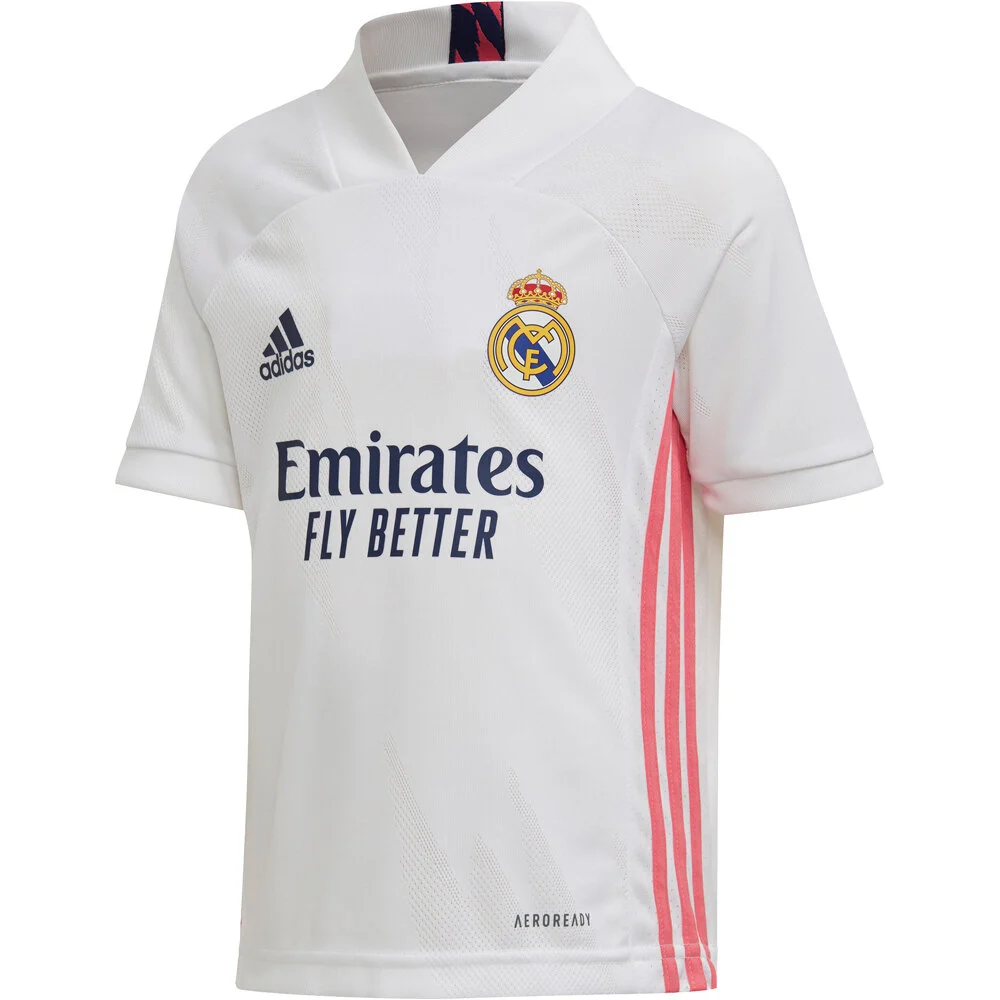 ADIDAS – Conjunto Real Madrid niño 2020/21 oficial | Kit Adidas blanco y rosa - Imagen 3