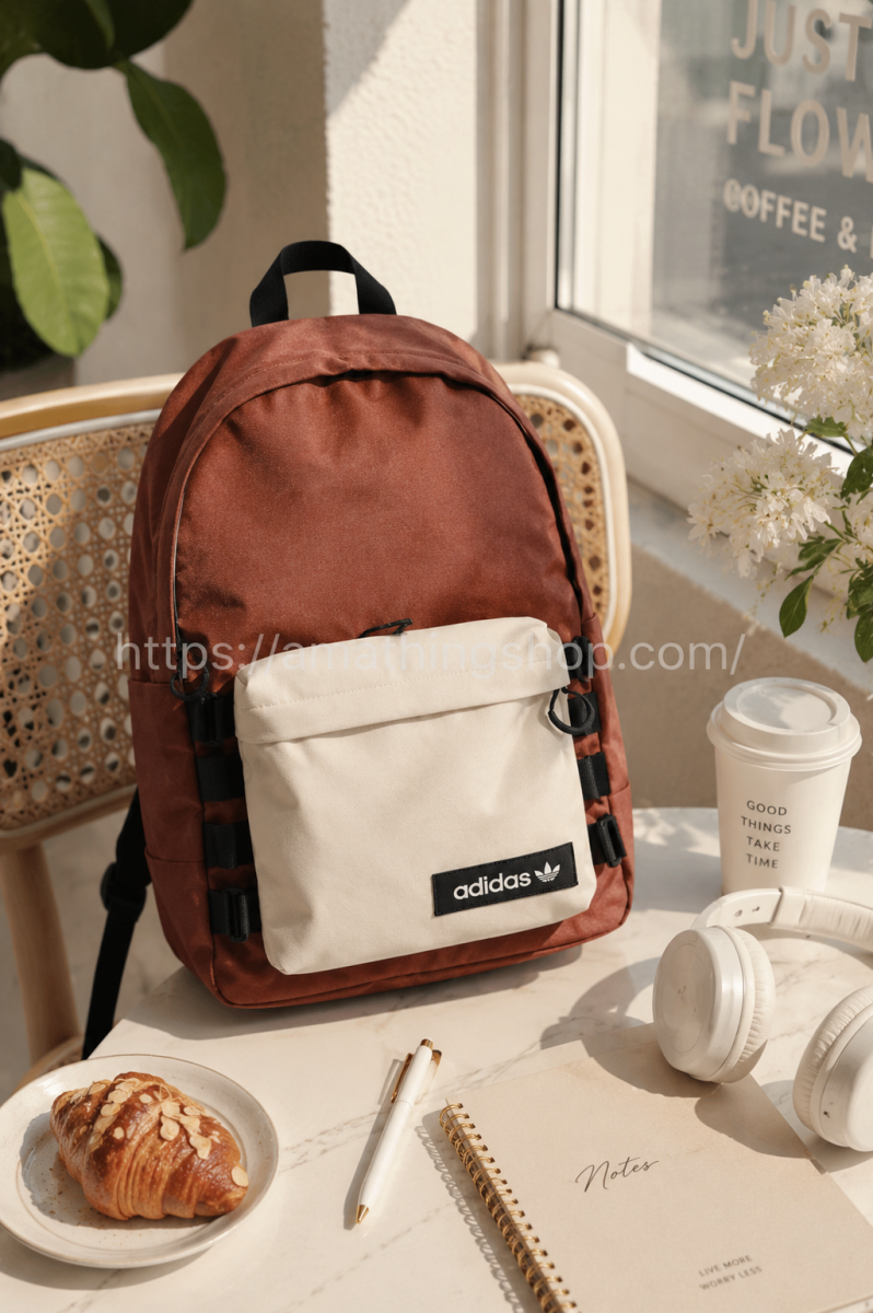 ADIDAS – Mochila Adidas Sport Modular Originals BP GN1395 22,5 L Marrón Unisex con Bolsillo Desmontable - Imagen 8