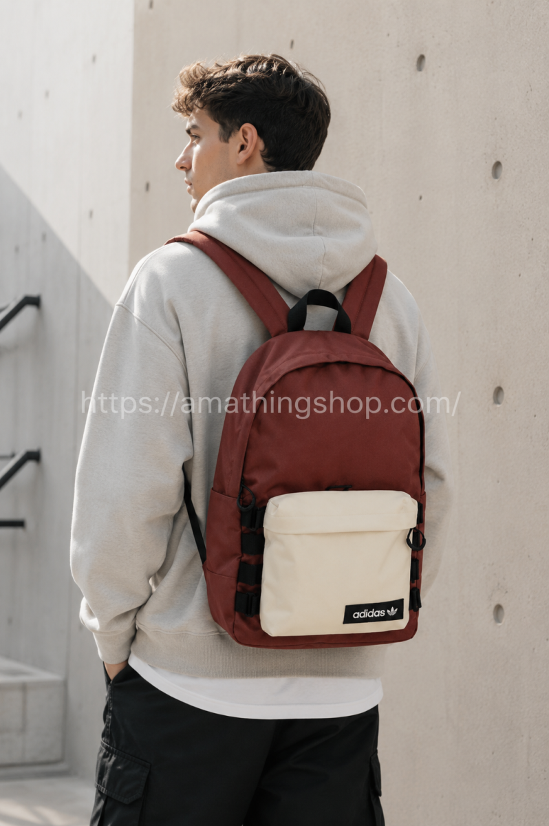 ADIDAS – Mochila Adidas Sport Modular Originals BP GN1395 22,5 L Marrón Unisex con Bolsillo Desmontable - Imagen 7