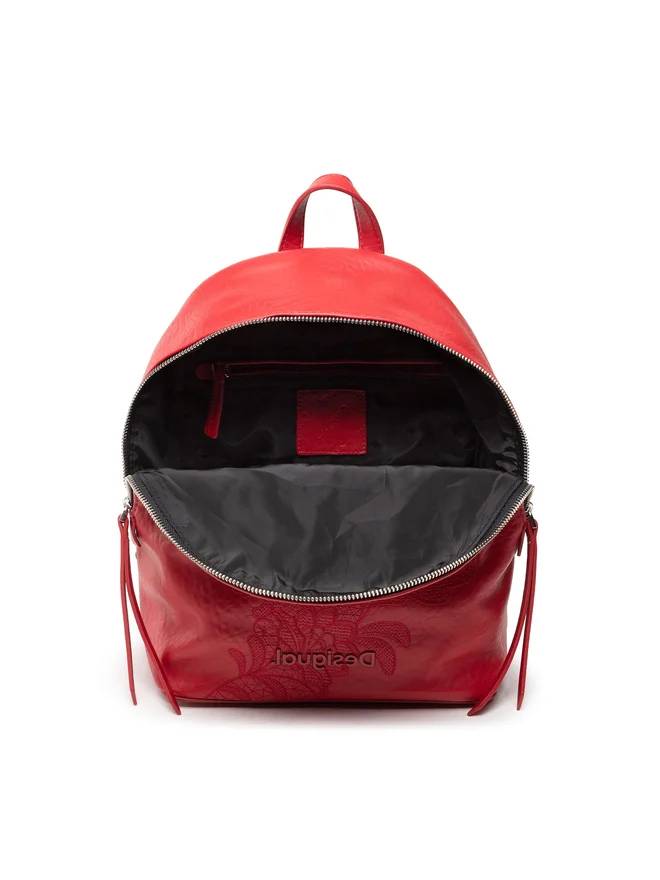 DESIGUAL – Mochila Desigual Back Rising Mombasa Mini Roja Mujer 24x30x12cm - Imagen 8
