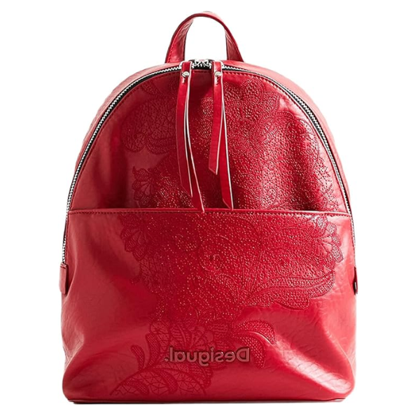 DESIGUAL – Mochila Desigual Back Rising Mombasa Mini Roja Mujer 24x30x12cm