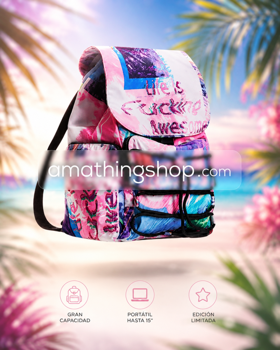 DESIGUAL – Mochila Multicolor Original para Mujer Adulta Desigual Helsinki Grande 22WAKA31 - Imagen 8