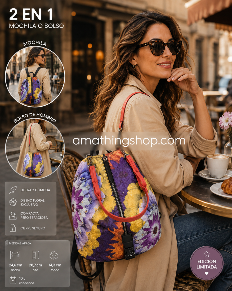 DESIGUAL – Mochila Desigual Mujer Mini Scarlet Viana Convertible 22SAKA02 10L - Imagen 4