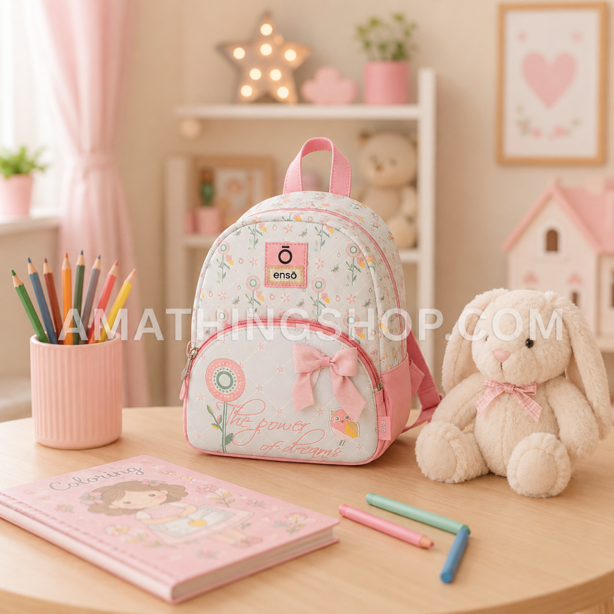 ENSO – Mochila Enso Owls Multicolor Mini Floral Rosa Niña Guardería 22x25x14 cm - Imagen 3