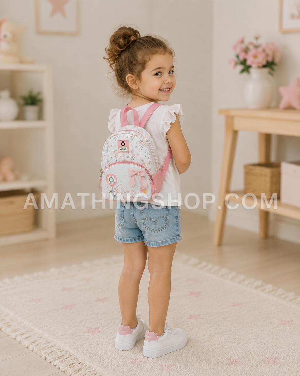 ENSO – Mochila Enso Owls Multicolor Mini Floral Rosa Niña Guardería 22x25x14 cm - Imagen 5