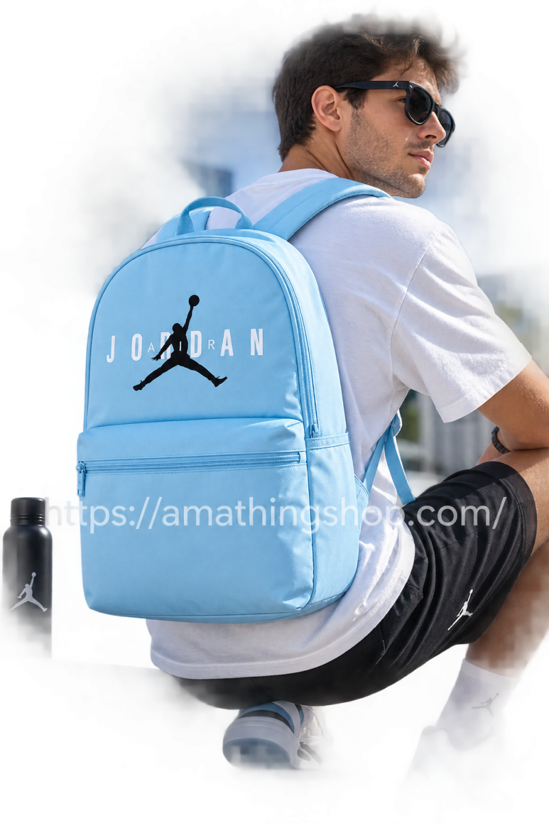 NIKE – Mochila Jordan HBR Eco Azul Celeste 23L Unisex MA0931-BJB - Imagen 3