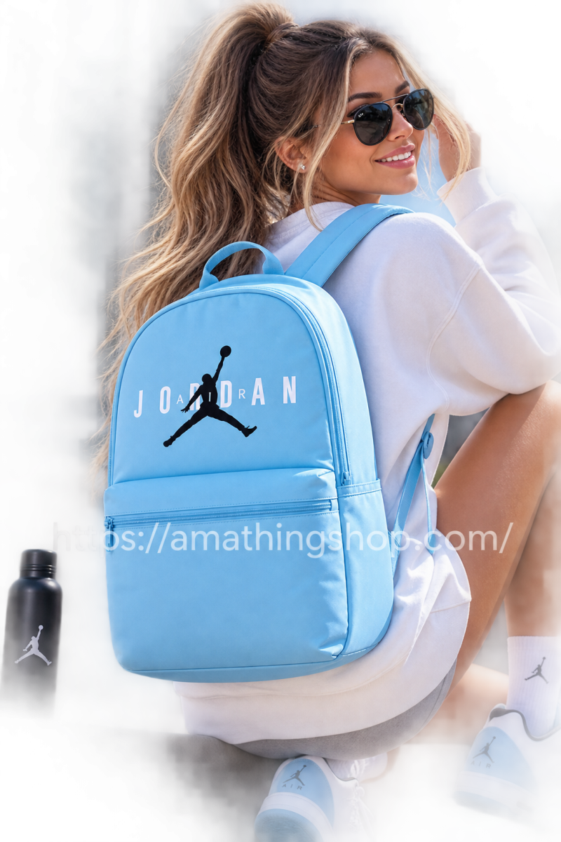 NIKE – Mochila Jordan HBR Eco Azul Celeste 23L Unisex MA0931-BJB - Imagen 8