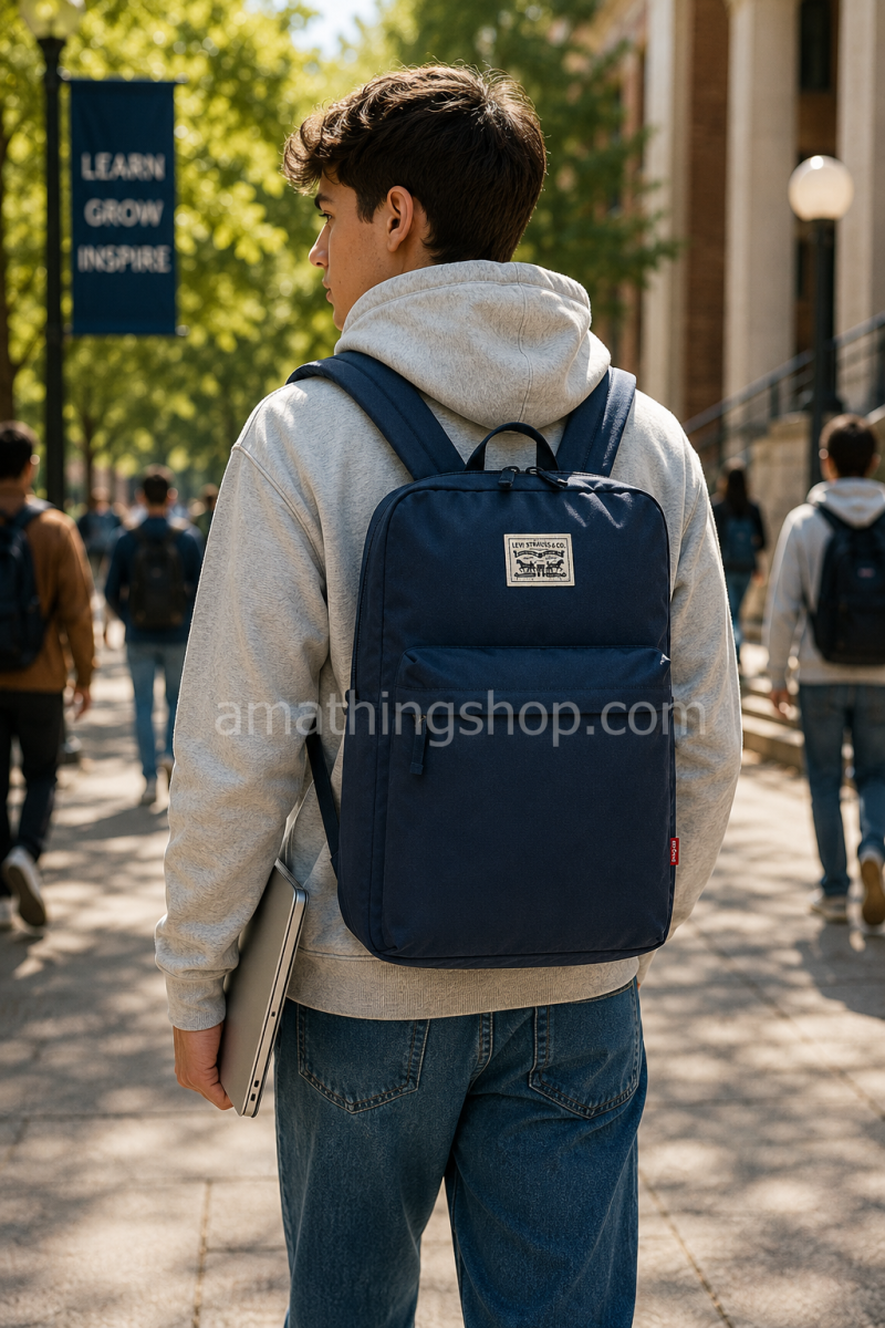 LEVI´S – Mochila Levi’s Azul The Levis Pack Unisex Grande Blue 25L. - Imagen 5