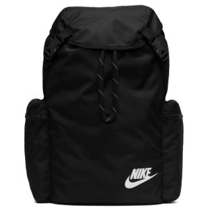 NIKE – Mochila Nike Heritage Negra BA6150-010 Original Unisex | Mochila Vintage 24L para Universidad, Trabajo, Viaje y Gimnasio