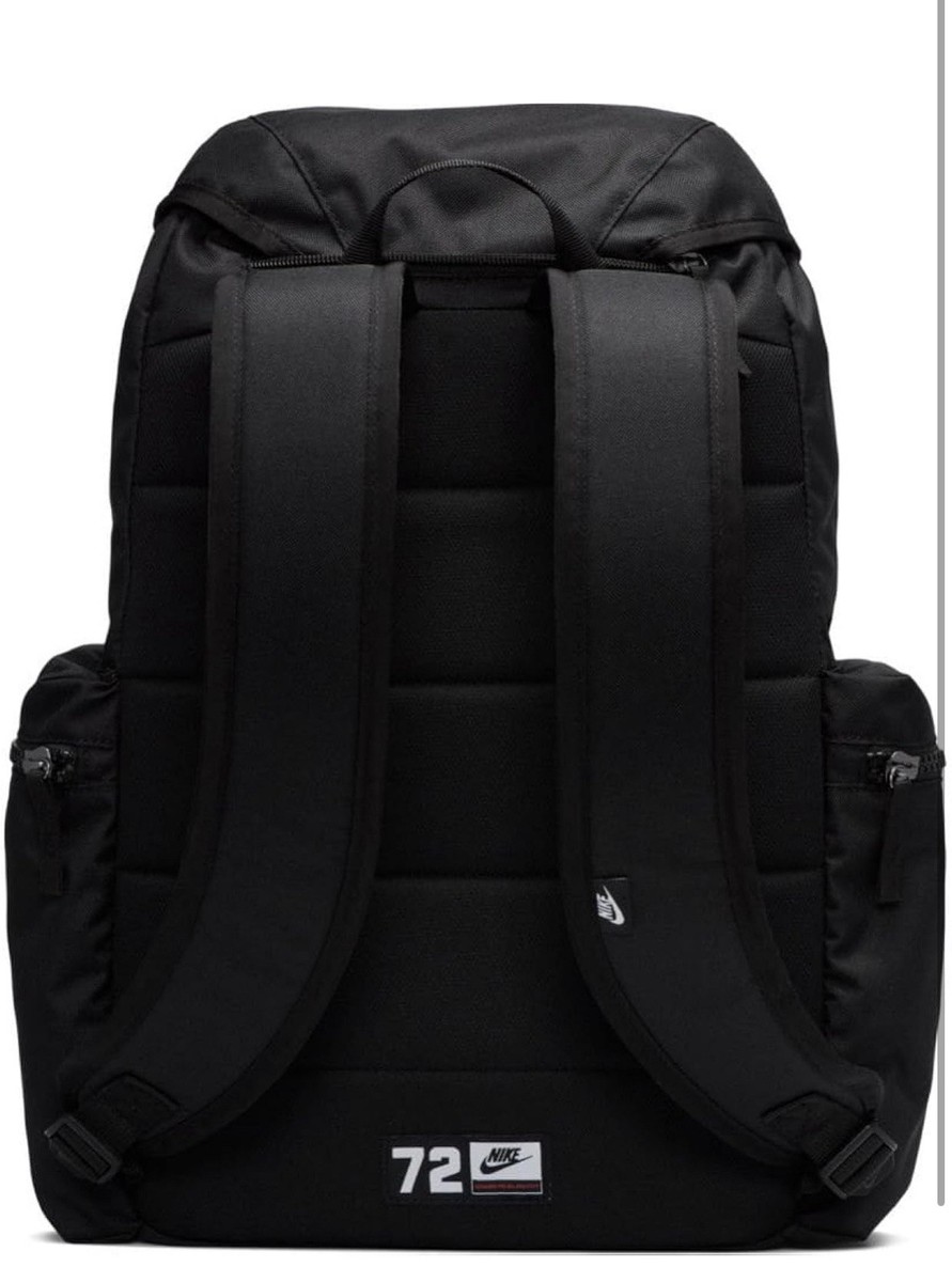 NIKE – Mochila Nike Heritage Negra BA6150-010 Original Unisex | Mochila Vintage 24L para Universidad, Trabajo, Viaje y Gimnasio - Imagen 4