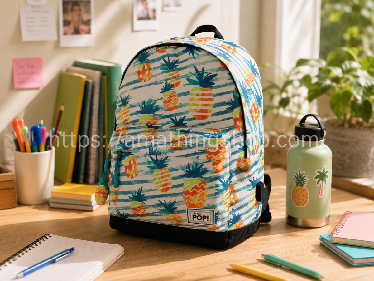 OH MY POP – Mochila Oh My Pop Ananas Piñas 42 cm Portátil 15” Escolar Instituto Unise - Imagen 8
