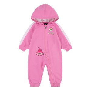 CONVERSE – Mono Bebé Rosa con Capucha 9 Meses Edición Limitada Original Cremallera Regalo Baby Shower 0CD878-A9W