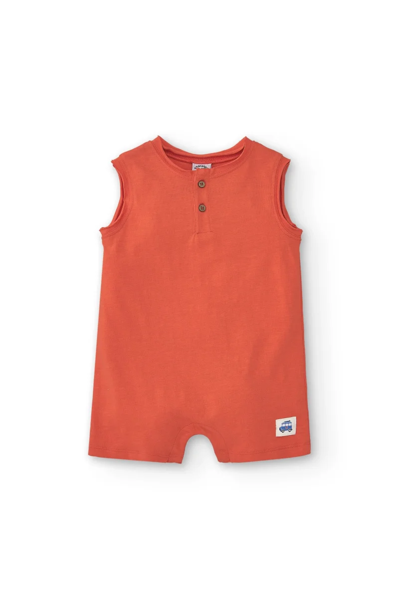 Mono de bebé niño color rojo
