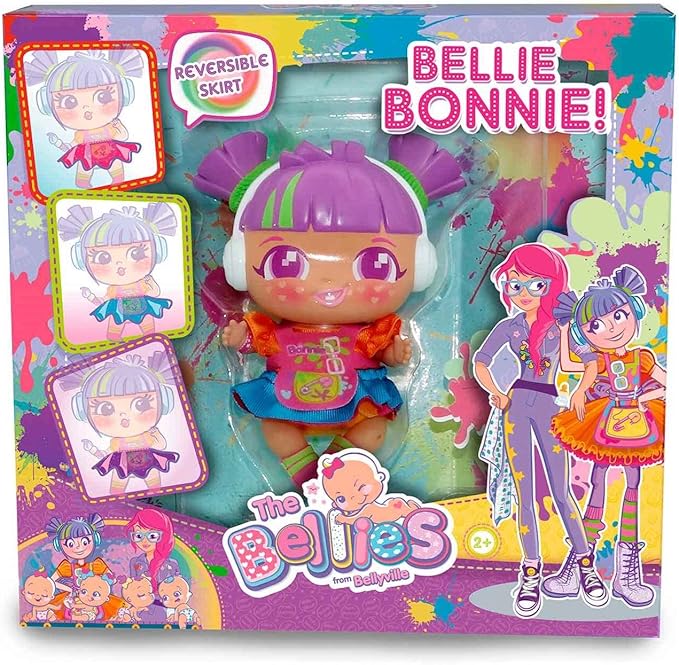 THE BELLIES – Bellie Bonnie muñeca interactiva con falda reversible y latidos - Imagen 2