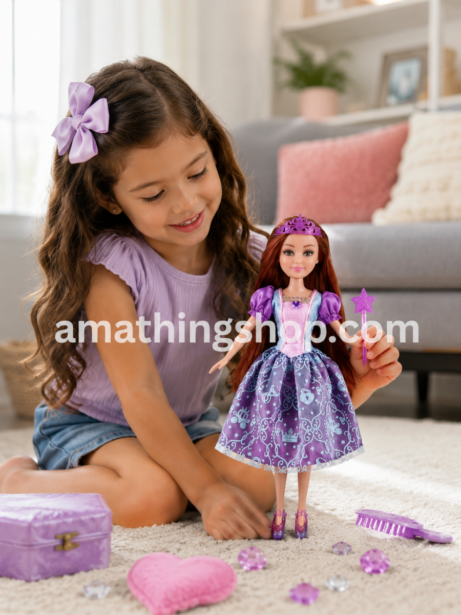 SPARKLE GIRLZ – Muñeca Sparkle Girlz Deluxe Princesa Morada con Accesorios - Imagen 5
